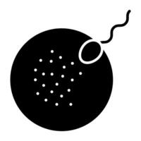 sperma binnengaan in de ei concept van zwanger worden vector