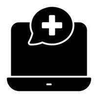 modieus ontwerp icoon van online gezondheidszorg vector