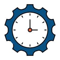 vector ontwerp van tijd beheer, klok binnen uitrusting