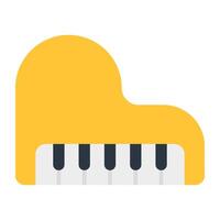 een muziek- toetsenbord icoon, vector ontwerp van piano