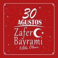 zafer bayrami met vuurwerk vector