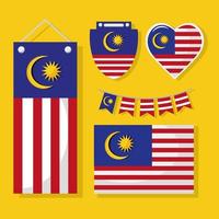 Maleisische vlaggen icoon collectie vector