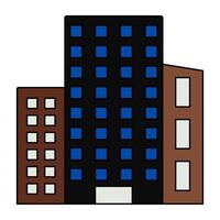 een uniek ontwerp icoon van stad architectuur vector