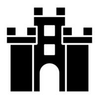 modern ontwerp icoon van kasteel gebouw vector