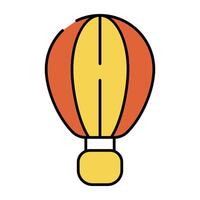 modern ontwerp icoon van heet lucht ballon vector
