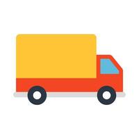 vlak ontwerp icoon van levering bestelwagen, weg vracht vector