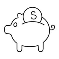 premie ontwerp icoon van opslaan geld vector