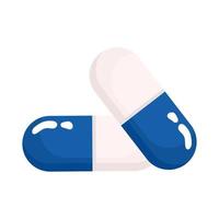 twee capsules medicijnen vector