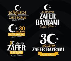 zafer bayrami banners symbool groep vector