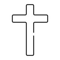 een premie downloaden icoon van christen kruis vector