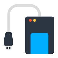 modern ontwerp icoon van USB kabel vector