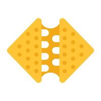 bewerkbare ontwerp icoon van kaasachtig nacho's vector