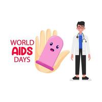 illustratie van wereld aids dag vector