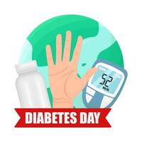 illustratie van wereld diabetes dag vector