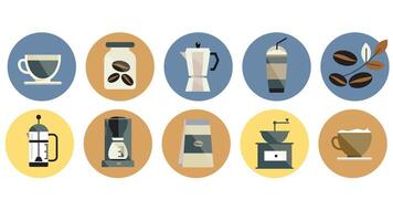 koffie bonen types van drankjes vector illustratie geïsoleerd