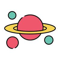 een icoon ontwerp van roterend planeet vector