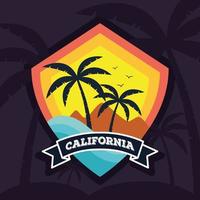 surf Californië patch vector