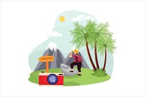 vakantie reiziger vlak ontwerp illustratie vector