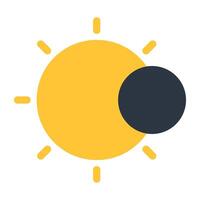 een modern ontwerp icoon van gedeeltelijk zonne- verduistering vector