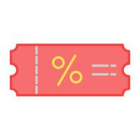 een icoon ontwerp van korting coupon vector