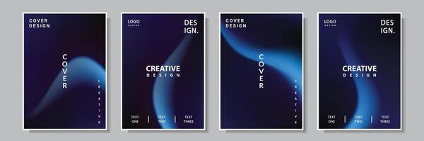 modern licht Golf gradatie maas blauw kleur abstract Hoes sjabloon achtergrond, reeks verzameling ontwerp vector