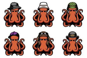 Octopus bundel ontwerp vector