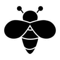 een solide ontwerp icoon van honing bij vector