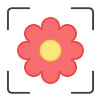een icoon ontwerp van bloem focus vector