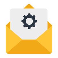 uitrusting Aan papier binnen envelop, icoon van e-mail vector