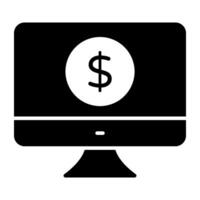 dollar binnen toezicht houden op aanduiding concept van online geld vector