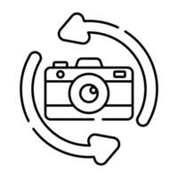 een perfect ontwerp icoon van breed hoek camera vector