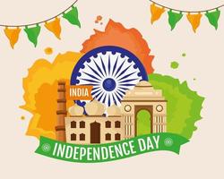 india onafhankelijkheidsdag banner vector