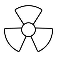 een bewerkbare ontwerp icoon van radioactief teken vector