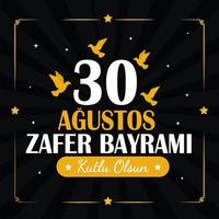 zafer bayrami met duiven vector