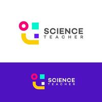 wetenschap leraar logo icoon merk identiteit teken symbool sjabloon vector