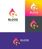 bloed laboratorium logo vector