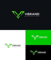 v brief logo icoon merk identiteit teken symbool sjabloon vector