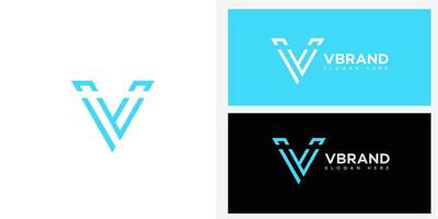 v brief logo icoon merk identiteit teken symbool sjabloon vector