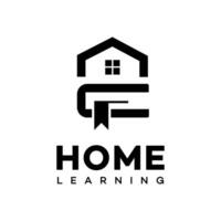 huis aan het leren logo icoon merk identiteit teken symbool sjabloon vector