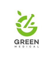 groen medisch logo icoon merk identiteit teken symbool sjabloon vector