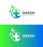 groen medisch logo icoon merk identiteit teken symbool sjabloon vector