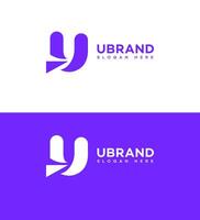 u brief logo icoon merk identiteit teken symbool sjabloon vector