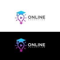 online onderwijs logo icoon merk identiteit teken symbool sjabloon vector