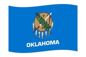 golvend vlag van de Oklahoma staat. vector illustratie.