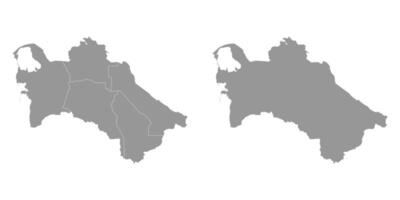 turkmenistan kaart met administratief divisies. vector illustratie.