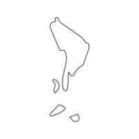 moores eiland kaart, administratief divisie van Bahamas. vector illustratie.