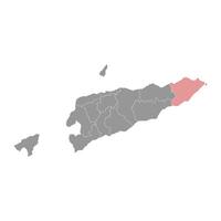 lautem gemeente kaart, administratief divisie van oosten- Timor. vector illustratie.