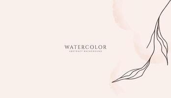 abstract horizontaal waterverf achtergrond. neutrale licht roze bruin gekleurde leeg ruimte achtergrond illustratie vector
