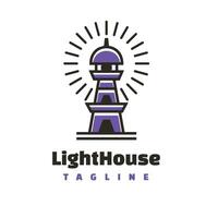 licht huis mascotte logo vector