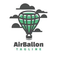 lucht ballon mascotte logo vector